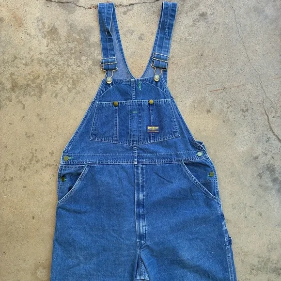 Vintage OshKosh B'Gosh Denim Overalls Size 38 Made in USA Sanforized